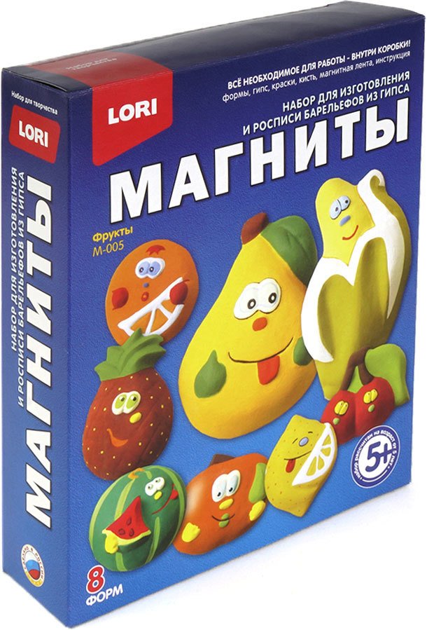 

Набор для создания поделок/игрушек Lori Фигурки на магнитах. Фрукты М-005