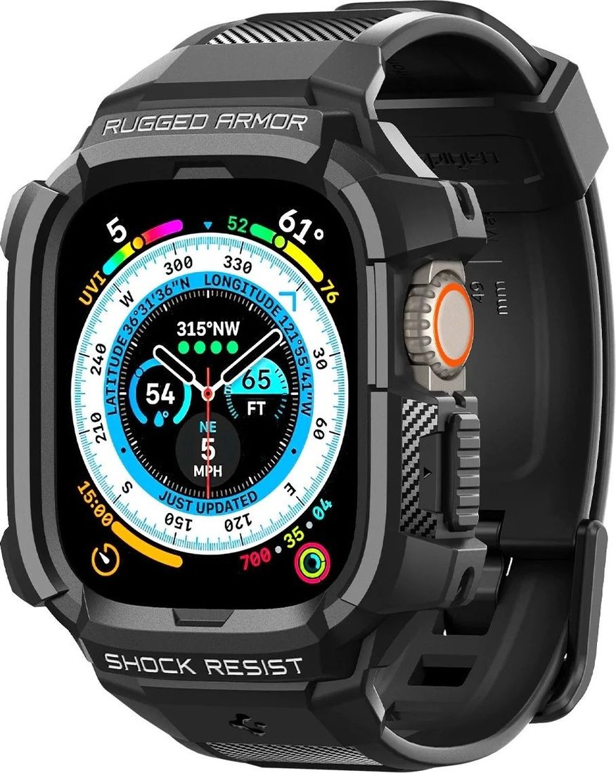 

Ремешок Spigen Rugged Armor Pro для Apple Watch Ultra (49 мм) (черный)