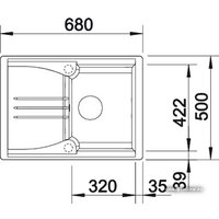 Кухонная мойка Blanco Enos 40 S (антрацит) [513799]