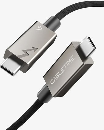 Кабель Cabletime USB 4 USB Type-C - USB Type-C (2 м, черный)