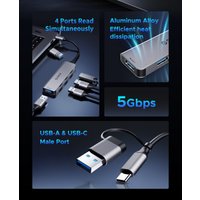 USB-хаб Orico YSA7-U3-GY-BP