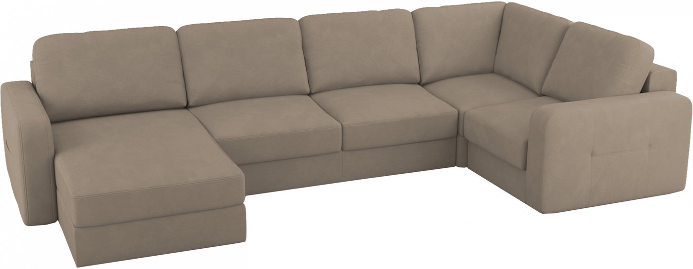 

П-образный диван Mio Tesoro Aurora компл.3 левый (Velutto 06 кремовый)