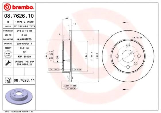 

Brembo 08762611