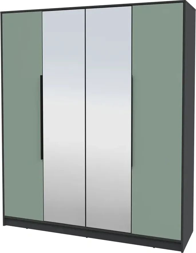 

Шкаф распашной Интерлиния Концепт КТ-Ш4з Глосс (антрацит/мята)