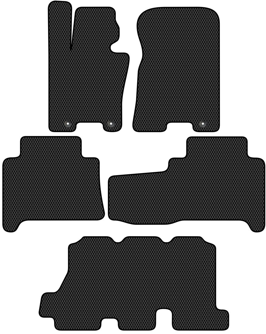 

Комплект ковриков для авто Alicosta Kia Mohave I (suv / HM2) 2019 - Н.В. +3 ряд (черный, ромб)