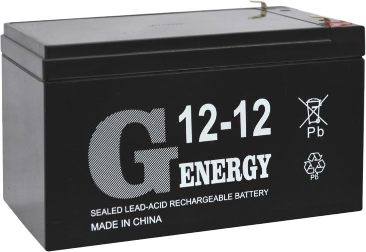 

Аккумулятор для ИБП G-Energy 12-12 F1 (12В/12 А·ч)