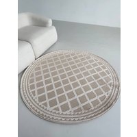 Ковер для жилой комнаты LAXMI Comfort 847 круг (1.6x1.6, Beige/Beige)