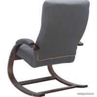 Кресло-качалка Leset Милано (орех текстура/малмо 95/серый)
