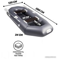 Гребная лодка Барс ML-Bars-260gr (графитовый)