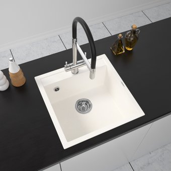 Кухонная мойка ZorG Como 51 (белый камень)