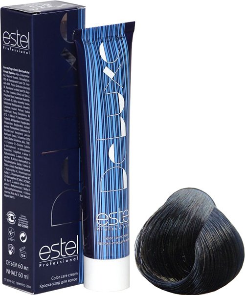 

Крем-краска для волос Estel Professional De Luxe 1/0 черный классический