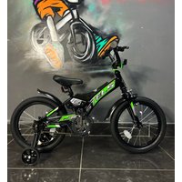 Детский велосипед Stels Jet 16 Z010 2024 (черный/зеленый)