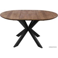 Кухонный стол ОКА Раунд 100-140x75 (дуб мореный/черный)