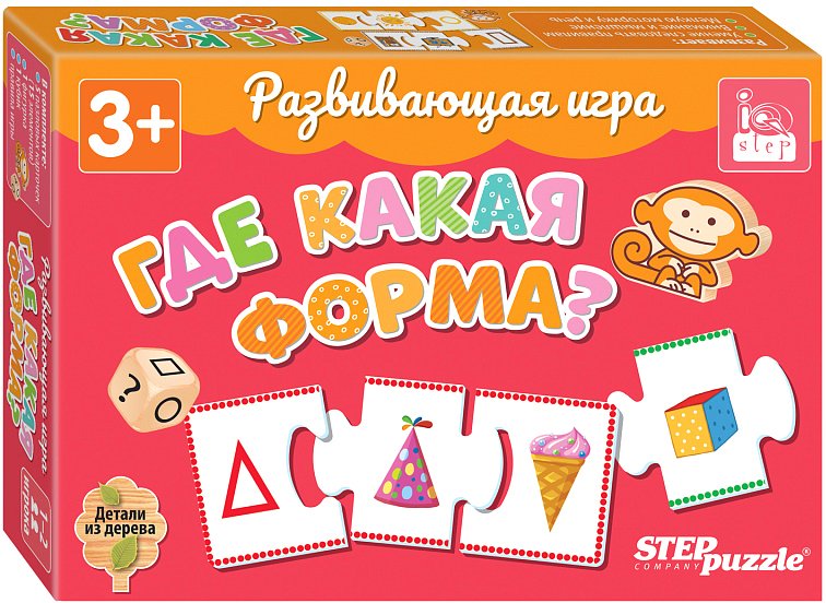 

Развивающая игра Step Puzzle IQ step. Где какая форма 89860