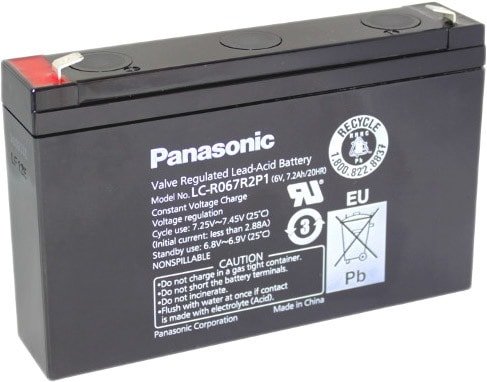 

Аккумулятор для ИБП Panasonic LC-R067R2P1 (6В/7.2 А·ч)