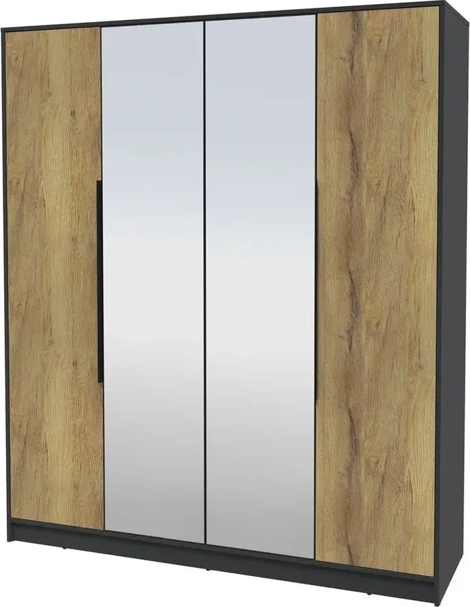 

Шкаф распашной Интерлиния Концепт КТ-Ш4з Глосс (антрацит/дуб вотан)