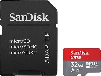 Карта памяти SanDisk Ultra SDSQUAR-032G-GN6MA microSDHC 32GB (с адаптером)