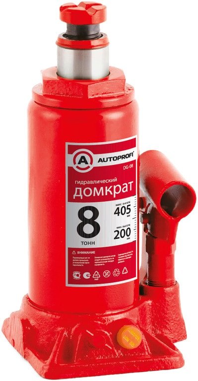 

Бутылочный домкрат Autoprofi DG-08 8т