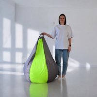 Кресло-мешок Mio Tesoro Груша Kombo XXL GF-130x85-SN (серебристый/неон)