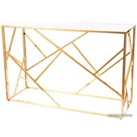 Консольный стол Signal Escada C II (эффект белого мрамора/золотой)