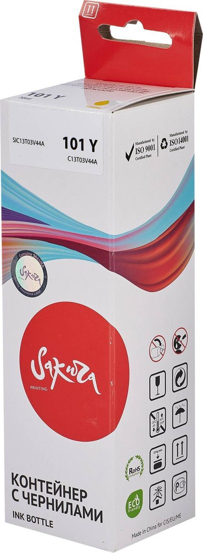 

Чернила Sakura Printing SIC13T03V44A (аналог Epson 101 Y)