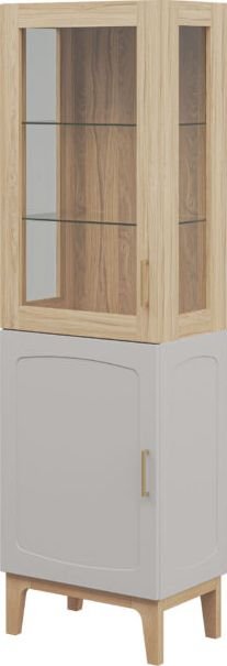 

Шкаф-витрина Мебель Неман Танаро МН-058-01 (кашемир/гикори рокфорд натуральный)