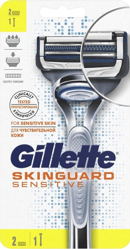 

Бритвенный станок Gillette Skinguard Sensitive 2 сменные кассеты 7702018488148