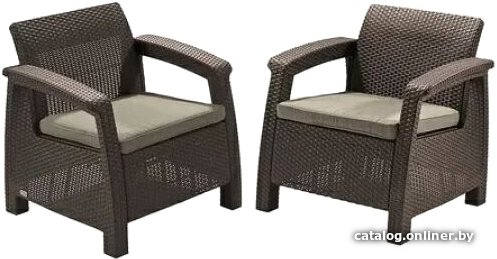 Набор садовой мебели Keter Corfu II Duo 223194 (коричневый)