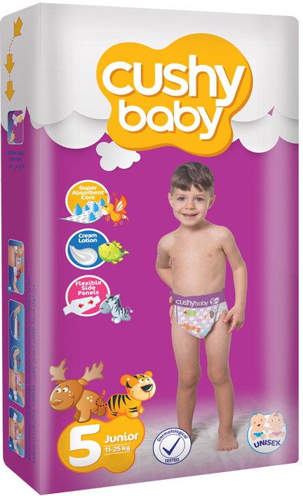 

Подгузники Cushy Baby Junior 11-25 кг (52 шт)