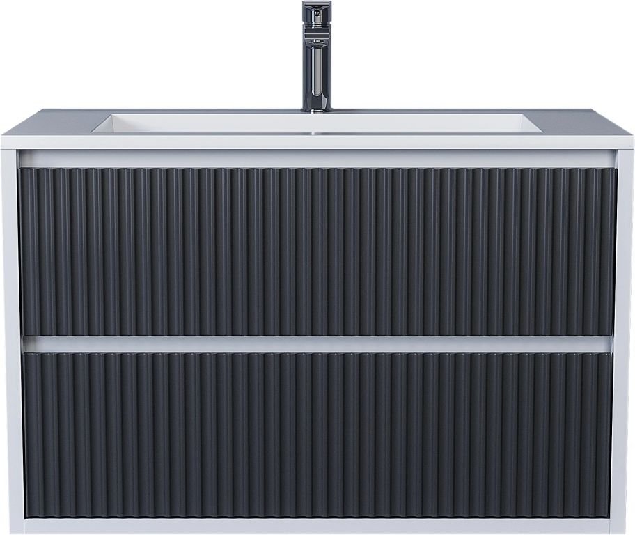 Uperwood Тумба под умывальник Next Premium 80 см 2 ящика (белый/графит)