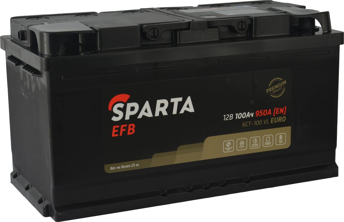 

Автомобильный аккумулятор Sparta EFB 6CT-100 VL Euro (100 А·ч)