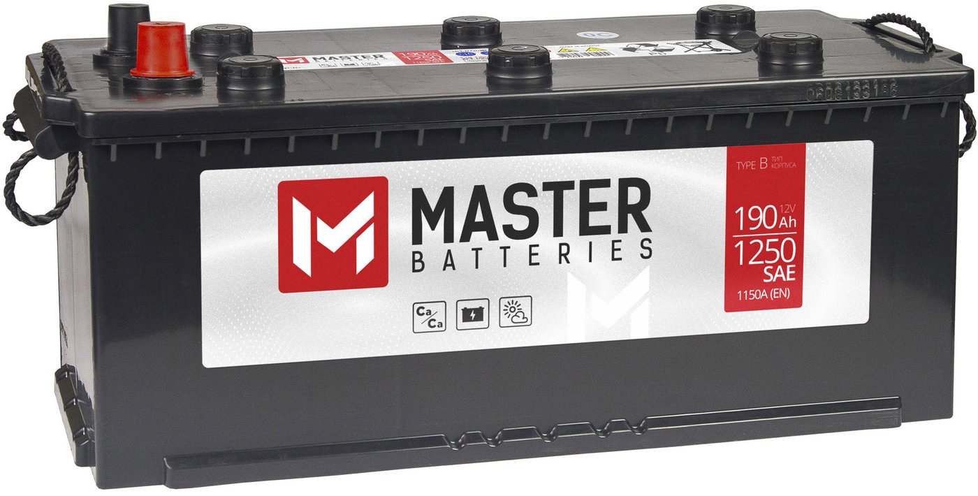 

Автомобильный аккумулятор Master Batteries L+ (190 А·ч)