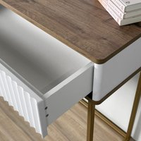 Туалетный столик без зеркала Shtabe Royal 5115 эко (дуб веллингтон/золото/р.золото)