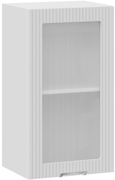 

Шкаф навесной Трия Кимберли 1В4С (белый/сноу)