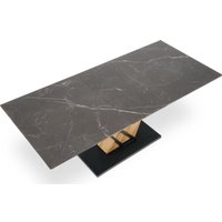 Кухонный стол Halmar Volant 160-200/90/76 (черный мрамор/дуб золотой)