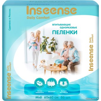 Пеленка одноразовая Inseense Daily Comfort 60х60 InsDC6630 (30 шт)