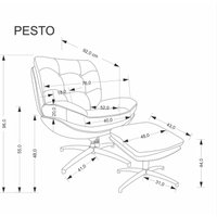 Кресло-глайдер Halmar Pesto (бежевый)