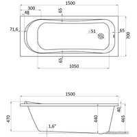 Ванна Santek Тенерифе 150x70