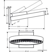 Верхний душ Hansgrohe Rainfinity 360 1jet 26230000 (хром)