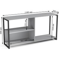 Тумба Mio Tesoro Codi Loft (серый/черный)