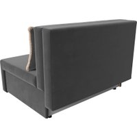 Диван Лига диванов Лагуна (велюр серый/кант велюр бежевый)