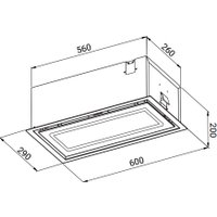Кухонная вытяжка Weissgauff Quadra 600 Touch Black Glass