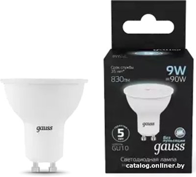 Светодиодная лампочка Gauss MR16 9W 830lm 4100K GU10 LED 101506209