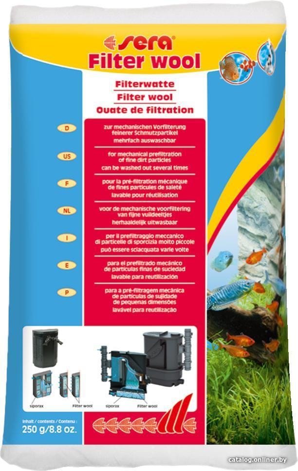 Наполнитель фильтра Sera Filter Wool 0.25 кг