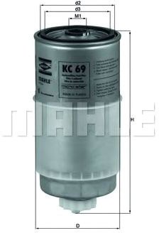 

Топливный фильтр Mahle Knecht KC69