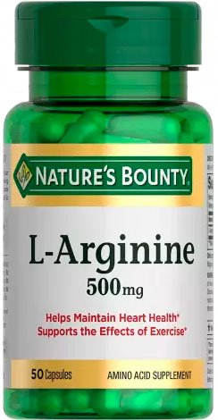 БАД Nature's Bounty L-Аргинин 500 мг (50 таблеток)