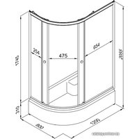 Душевой уголок Triton Коралл В1 120x80 R (мозаика)