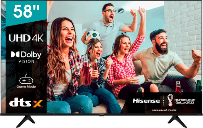 

Телевизор Hisense 58A6BG