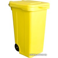Контейнер для мусора БЗПИ с крышкой 120 л (желтый)