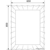  MarkaOne Зеркало Lumier 65x85 У72505 (белый)